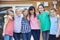 Portrait Of Female Pupils In School Playground