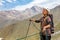 Portrait of female rock climber