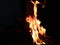 portrait of fierce fire at night