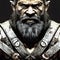 Portrait of a fierce viking dwarf warrior, fantasy character