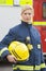 Portrait of a firefighter standing