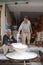 Portrait of Flour Dealers in the Famous Food Street, Lahore, Pakistan