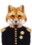 Portrait of Fox in military uniform.