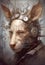 Portrait of a futuristic steampunk animal.