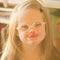 Portrait of a girl with Down syndrome