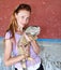 Portrait of the girl with the iguana