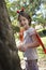 Portrait Of Girl In Ladybug Costume