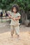 Portrait girl of Laos in poverty