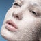 Portrait of girl with pale skin and sugar snow on