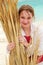 Portrait of a girl on tropical beach