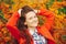 Portrait of gorgeous natural girl with long wavy hair