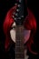 Portrait of gothic girl with guitar