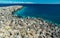 Portrait graffiti art of famous artists, musicians and singers on stones of breakwater in the Santa Cruz de Tenerife. Editorial