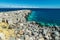 Portrait graffiti art of famous artists, musicians and singers on stones of breakwater in the Santa Cruz de Tenerife. Editorial