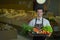 Portrait of Grocery clerk working in supermarket store