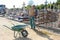 Portrait groundskeeper in cemetery