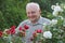 Portrait of grower of roses