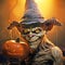 Portrait of Halloween goblin
