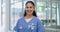 Portrait, happy and employee in hospital as professional for healthcare, wellness and medicine. Medical, worker and