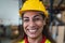 Portrait of happy Latin woman working in delivery warehouse