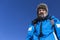 Portrait of a happy man with snow in his beard