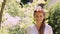 Portrait of happy smiling redhead woman outdoors