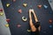 Portrait of happy woman with rope in fitness studio