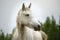 Portrait of a horse sticking its tongue out