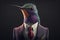 Portrait of a Hummingbird Dressed in a Formal Business Suit, The Elegant Boss Hummingbird, created with generative AI