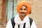 Portrait of a Indian man with turban.