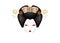 Portrait of Japanese or asian girl, traditional style with Japanese hairstyle, madama butterfly or Geisha