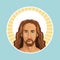 portrait jesus christ stamp