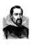 Portrait of Johannes Kepler, Vintage Engraving
