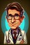 Portrait of a kind doctor in cartoon style. AI generated