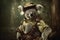 portrait of a koala dressed as a conquistador, concept of Disguised animal, created with Generative AI technology