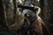 portrait of a koala dressed as a conquistador, concept of Disguised animal, created with Generative AI technology