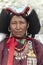Portrait of a ladakhi woman in traditional Attire during Dalai Lama Visit, Ladakh,India