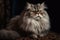 Portrait of a Laid Back Purebred Persian Cat, Generative AI