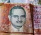Portrait of leader on Mauritian rupee