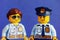 Portrait of Lego policeman and policewoman