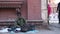 Portrait of local vendor selling pots at street in Jodhpur.