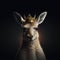 Portrait of a majestic Kangaroo with a crown Generative AI