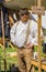 Portrait Male Confederate Reenactor at the Battle of Buchanan