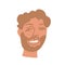 Portrait of a man with a beard representative of the LGBT European race hand drawn.Simple avatar