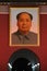 Portrait at Mao Zedong hanging on the Tiananmen Gate at night in Bejing, China