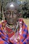 Portrait of Masai woman and colorful beads jewelry