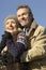 Portrait mature couple outdoors in winter