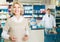 Portrait of mature woman at the pharmacy