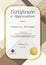 Portrait modern certificate of appreciation template with modern