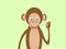 Portrait of a monkey gesture OK success